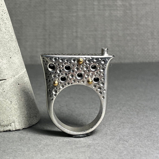 Diamond Statement Polka Dot Ring - Emily Lisbeth Jewellery