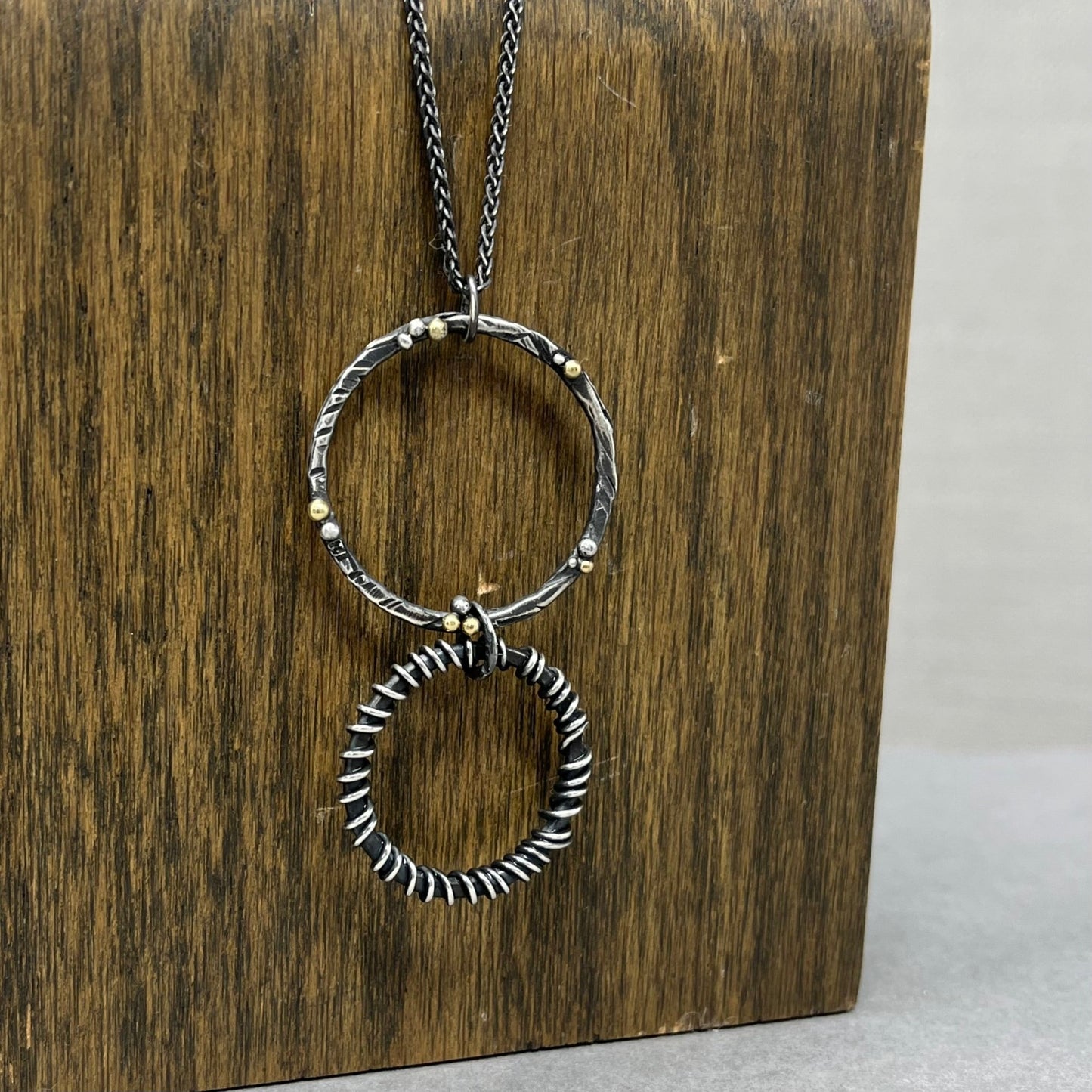 Dual Orbit Hoop Necklace - Emily Lisbeth Jewellery