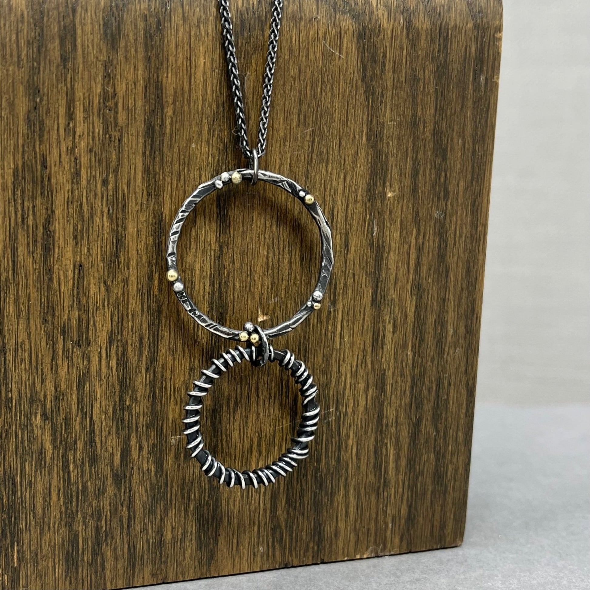 Dual Orbit Hoop Necklace - Emily Lisbeth Jewellery