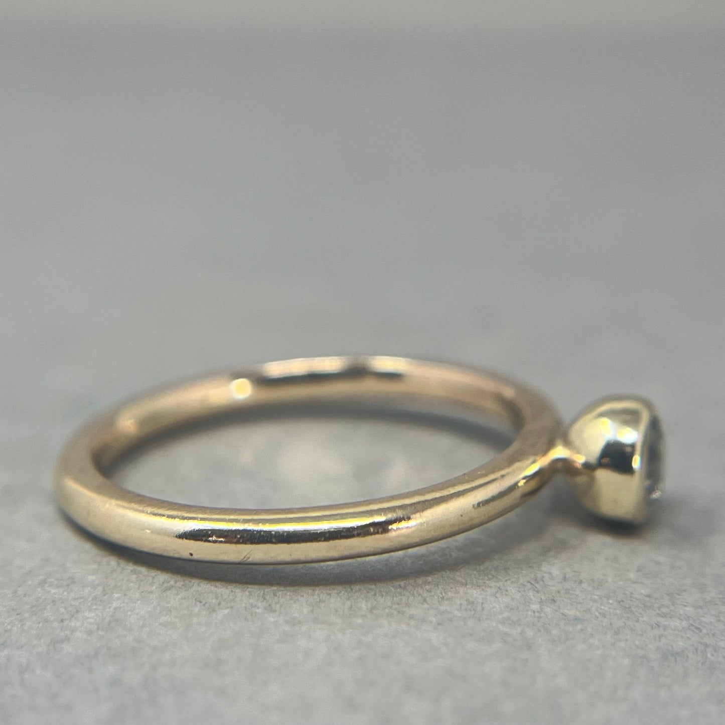 Gold and Salt and Pepper Diamond Engagement Ring - Emily Lisbeth Jewellery