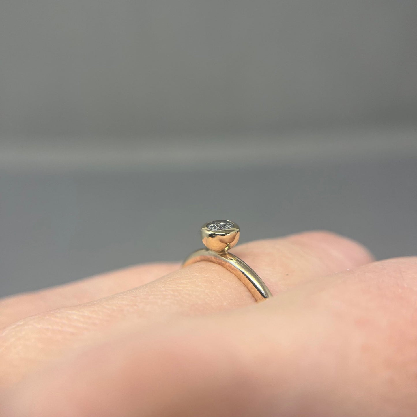 Gold and Salt and Pepper Diamond Engagement Ring - Emily Lisbeth Jewellery
