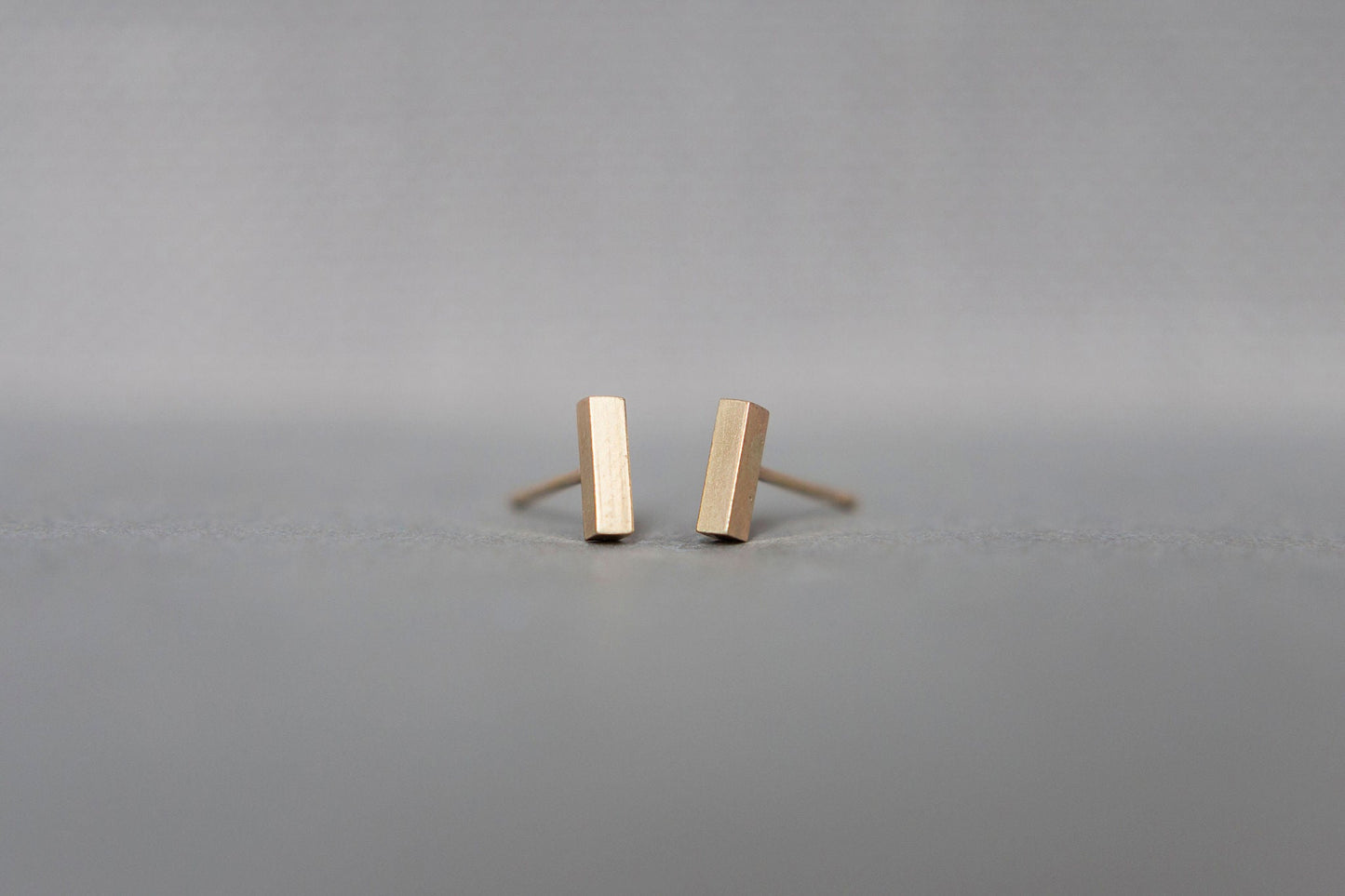 Gold Bar Stud Earrings - Emily Lisbeth Jewellery