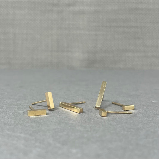 Gold Bar Stud Earrings - Emily Lisbeth Jewellery