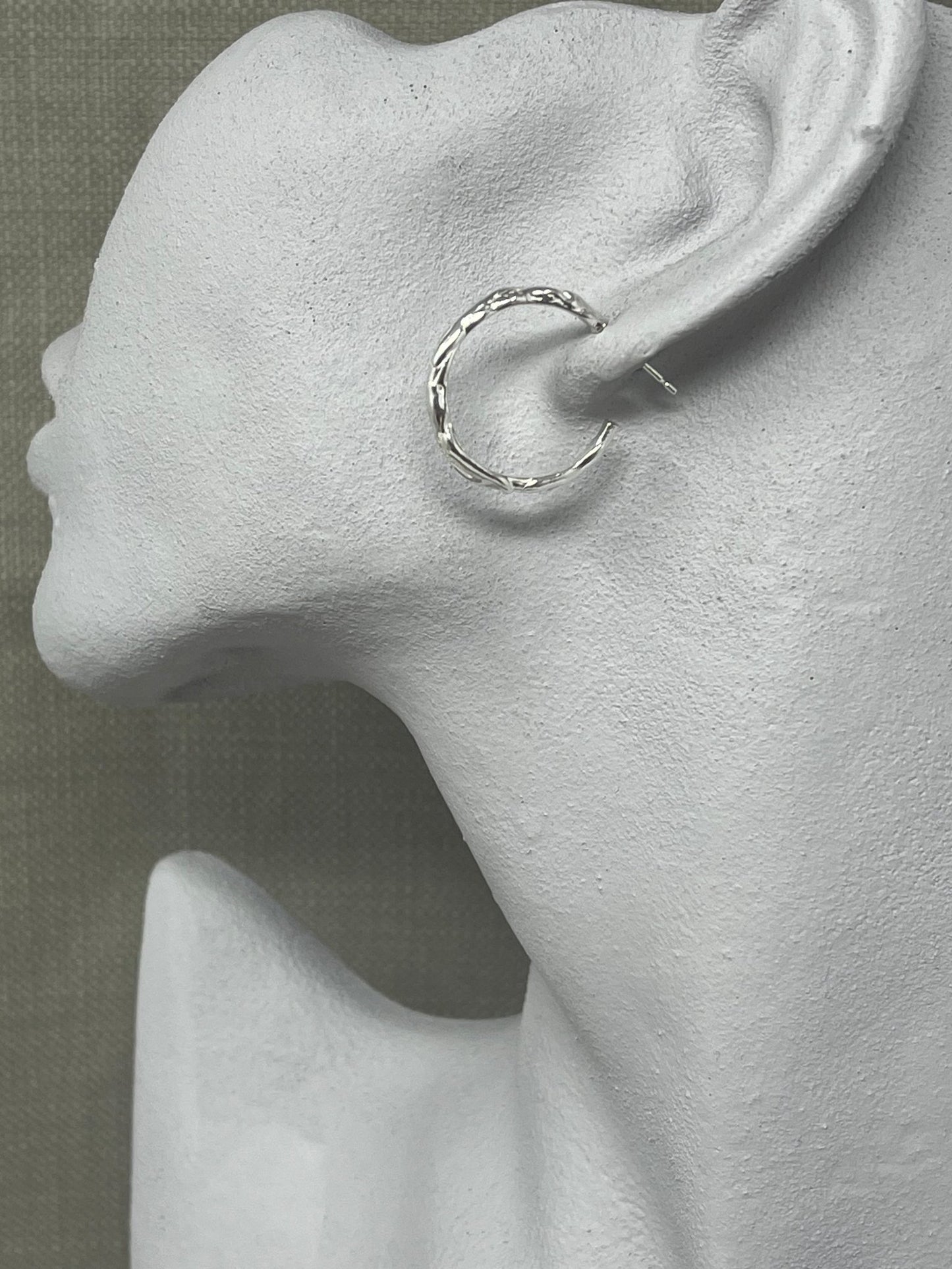 Medium Gold Molten Hoop Earrings - Emily Lisbeth Jewellery