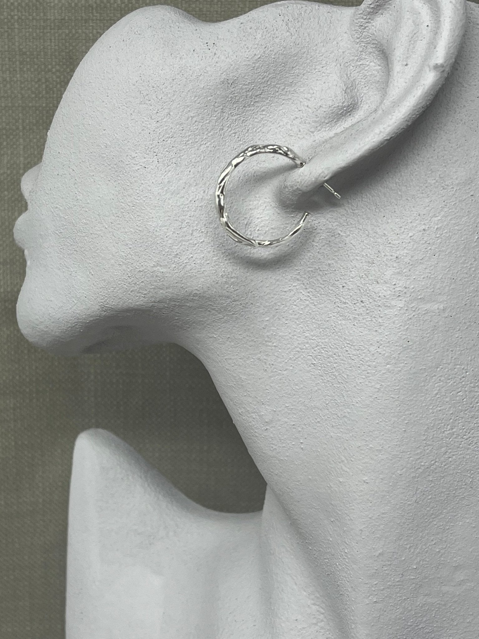 Medium Gold Molten Hoop Earrings - Emily Lisbeth Jewellery