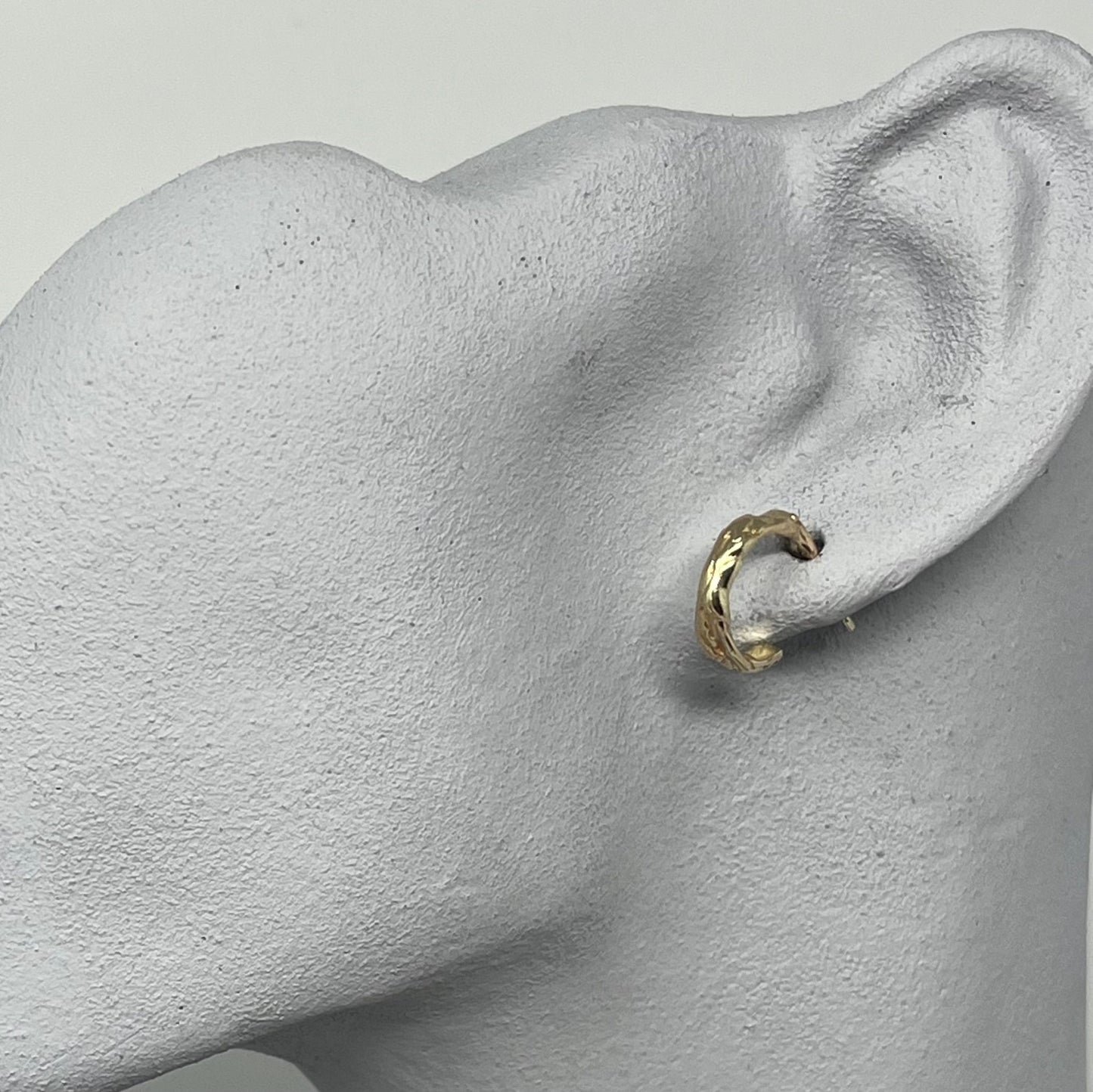 Mini Gold Molten Hoops - Emily Lisbeth Jewellery