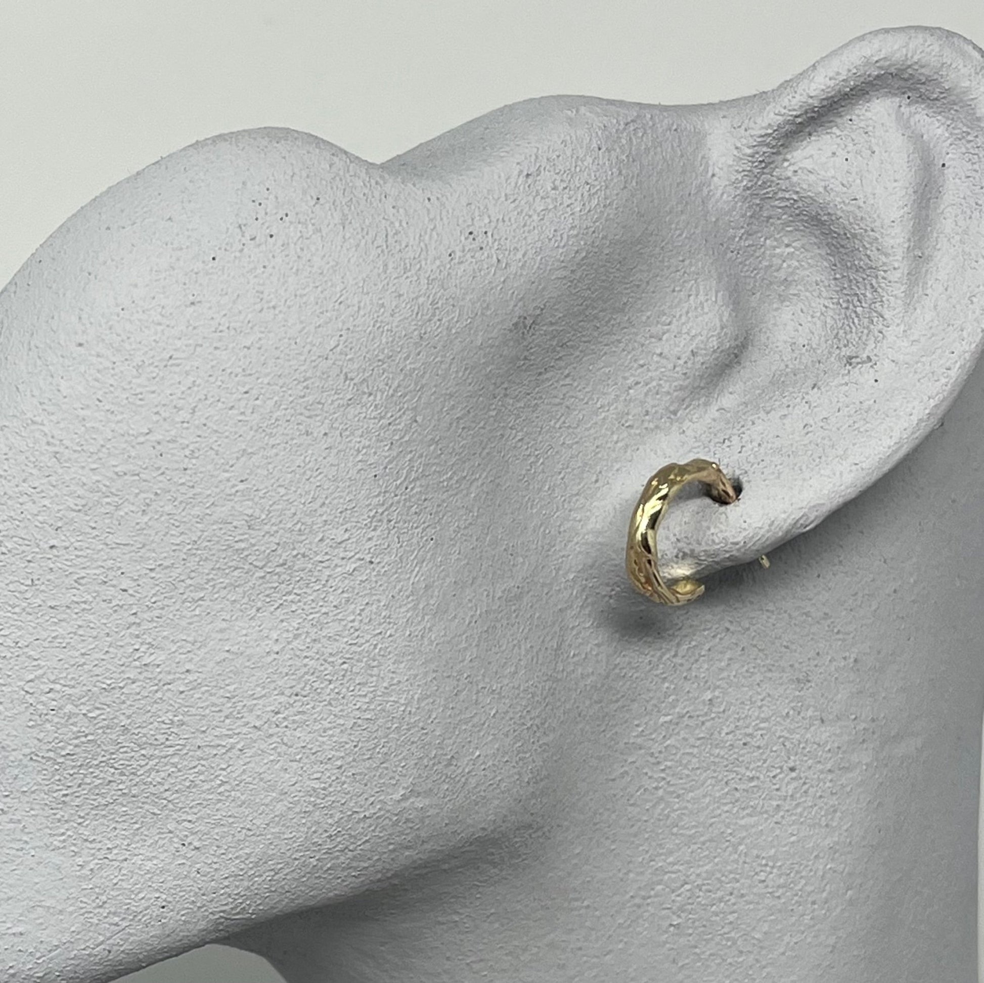 Mini Gold Molten Hoops - Emily Lisbeth Jewellery