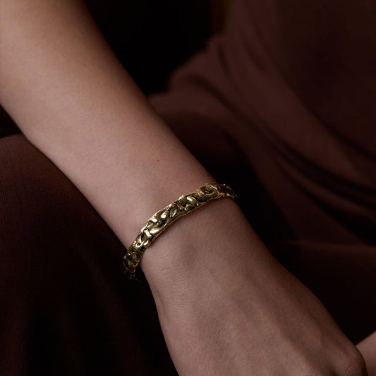 Molten Gold Bangle - Emily Lisbeth Jewellery