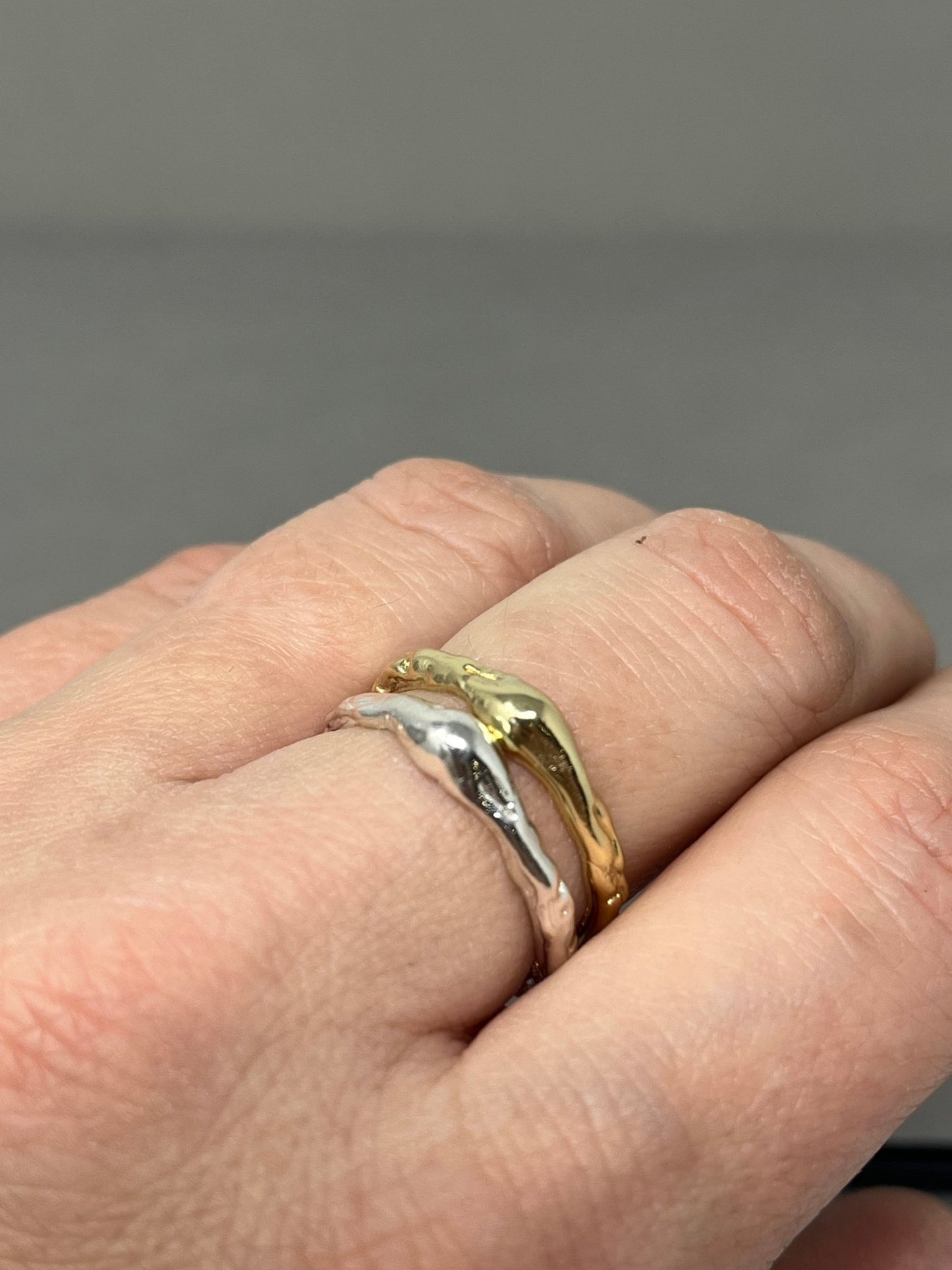 Molten Gold Dew Drop Ring - Emily Lisbeth Jewellery