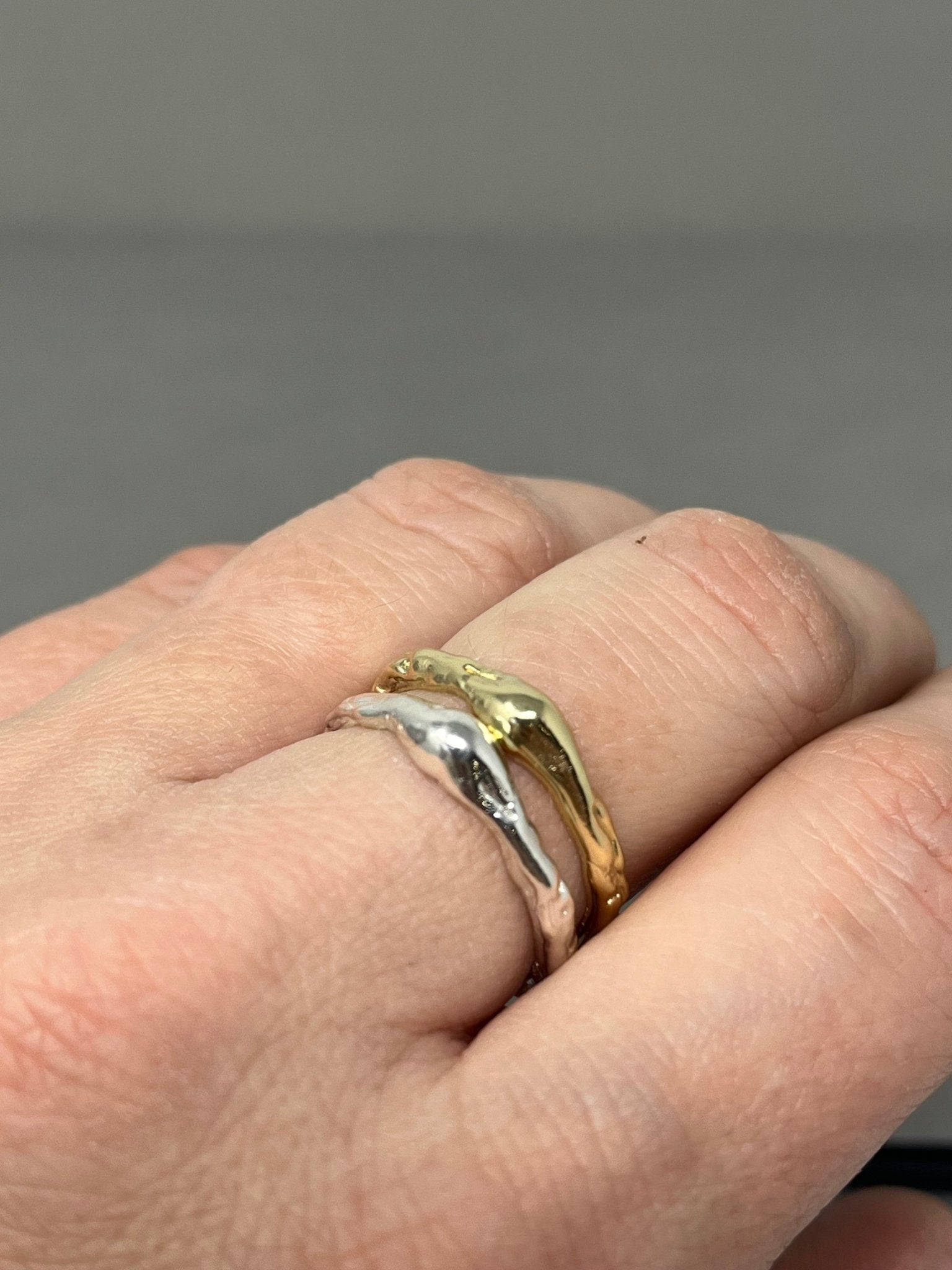 Molten Gold Dew Drop Ring - Emily Lisbeth Jewellery