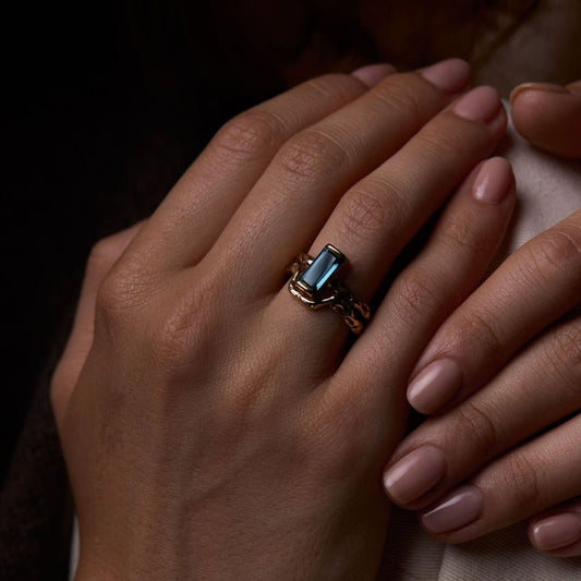 Molten Gold Jacket Ring - Emily Lisbeth Jewellery