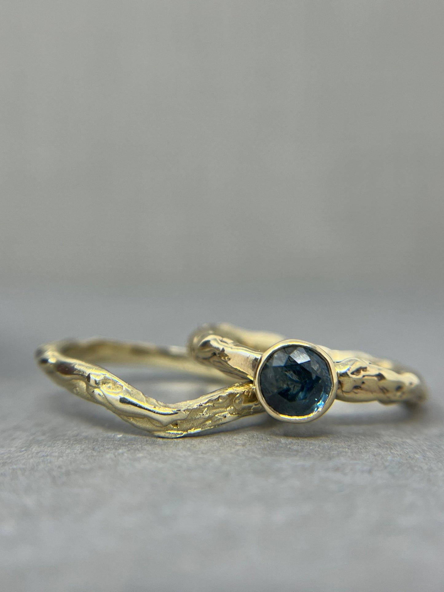Molten Gold Wishbone Ring - Emily Lisbeth Jewellery