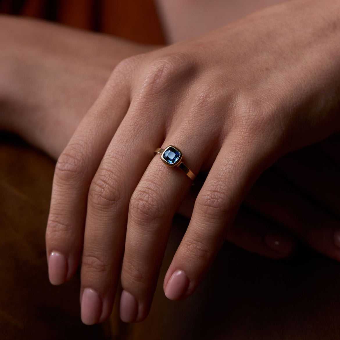 Montana Sapphire Gold Cocktail Ring - Emily Lisbeth Jewellery