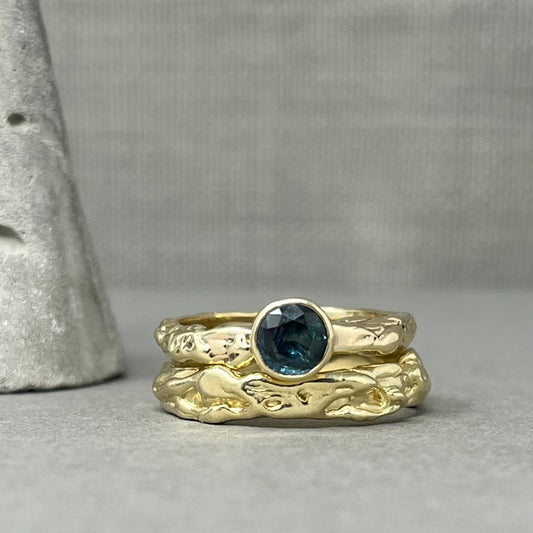 Montana Sapphire Gold Engagement Ring - Emily Lisbeth Jewellery