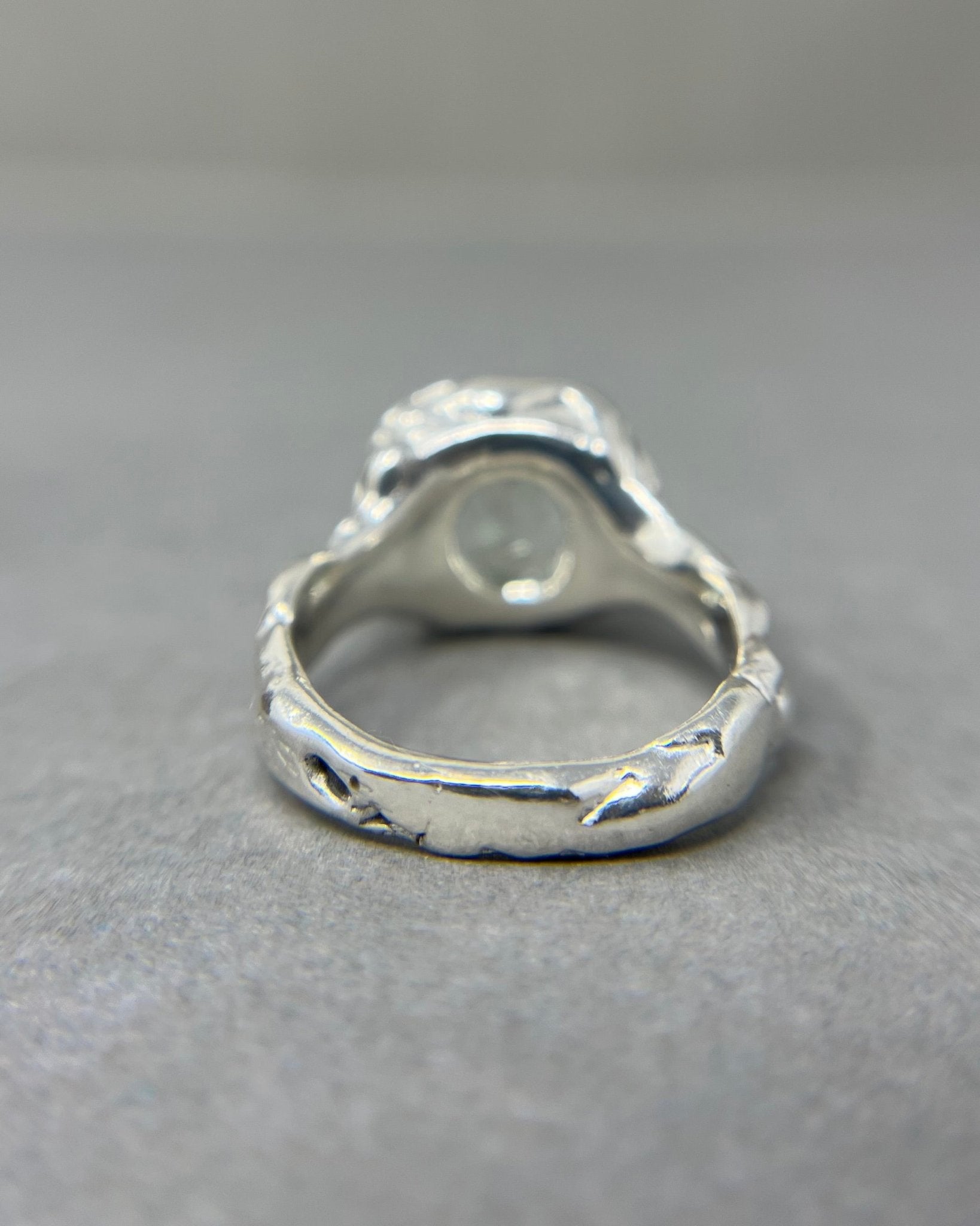Pale Green Quartz Molten Ring - Emily Lisbeth Jewellery