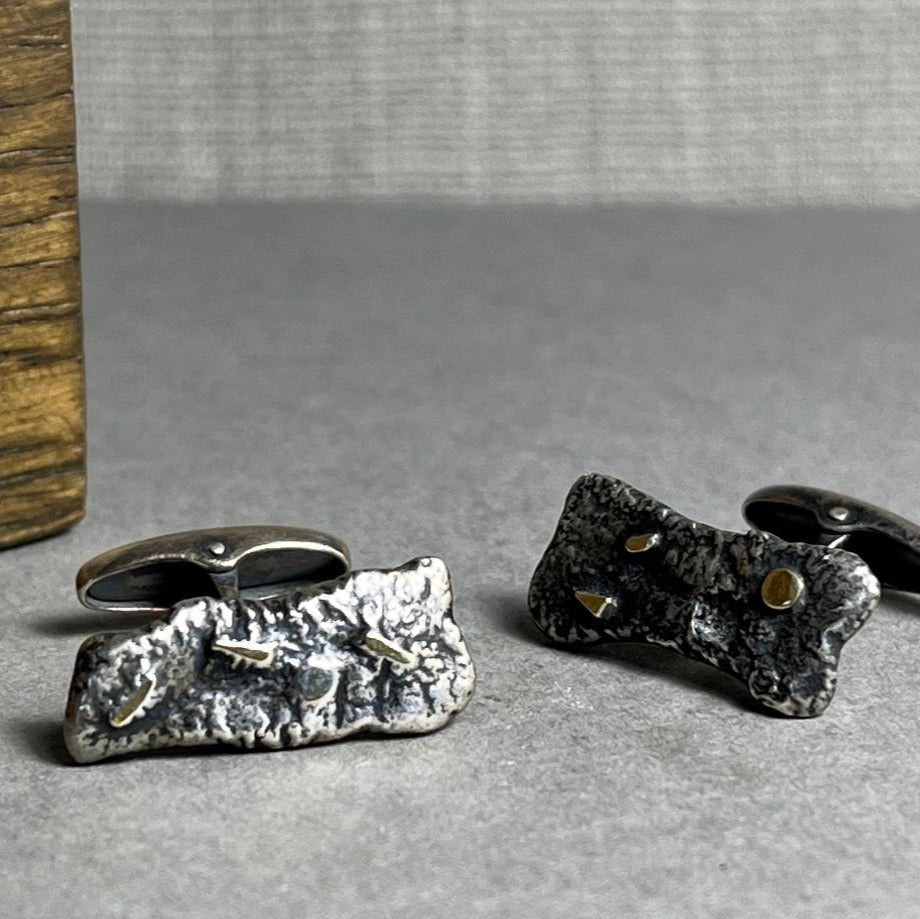 Rustic Fused Cufflinks - Emily Lisbeth Jewellery