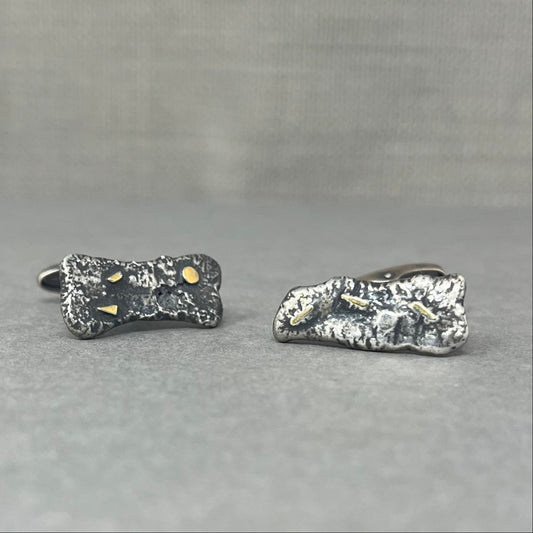 Rustic Fused Cufflinks - Emily Lisbeth Jewellery
