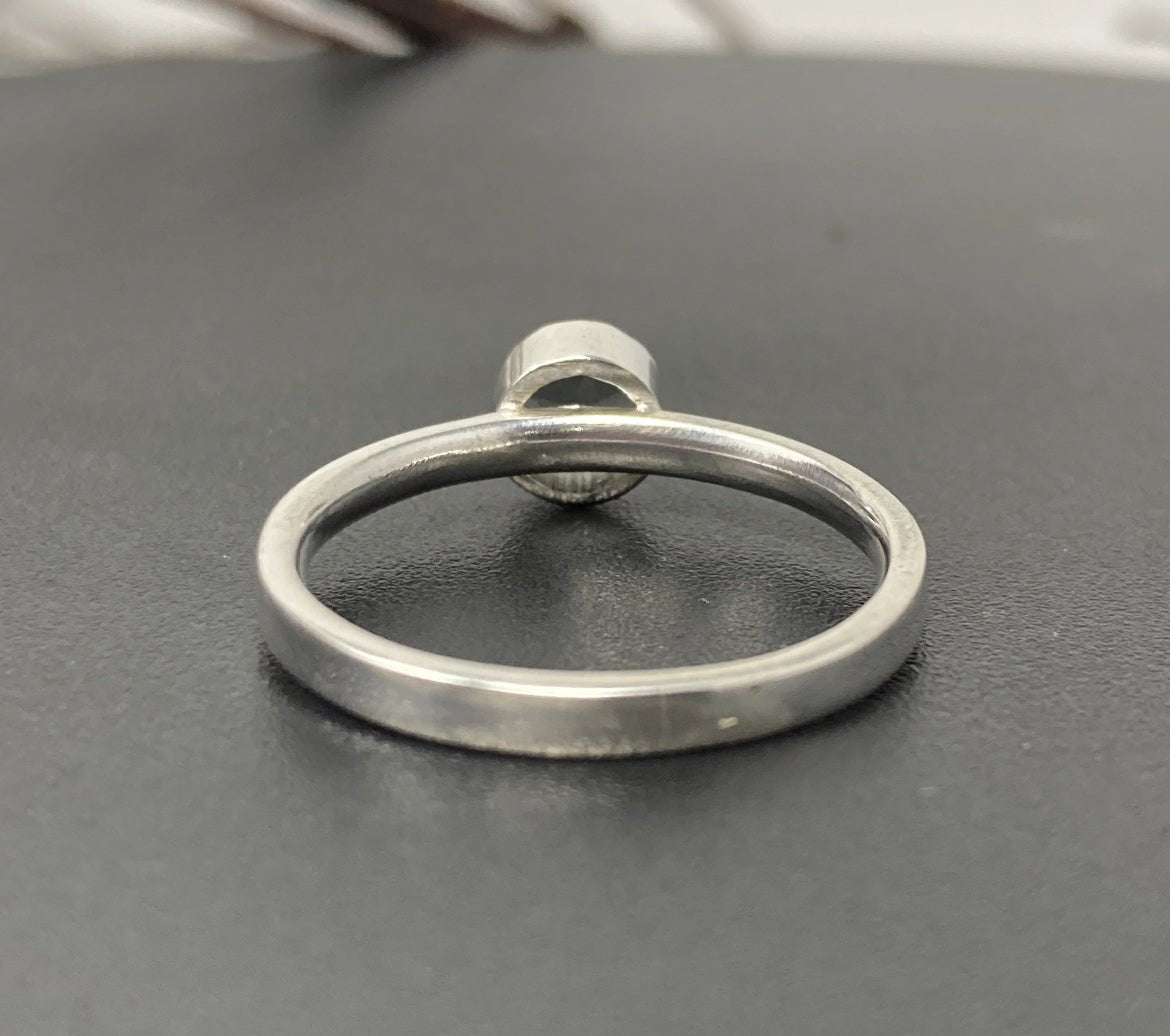 Silver Birthstone Stacking Ring - Emily Lisbeth Jewellery