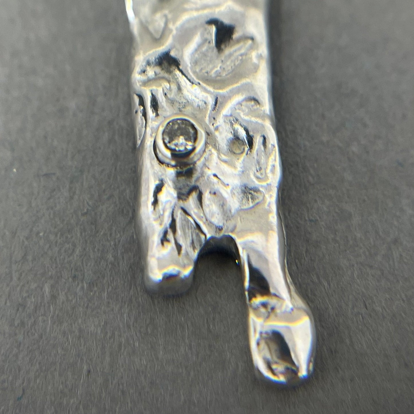 Silver & Diamond Drip Necklace - Emily Lisbeth Jewellery