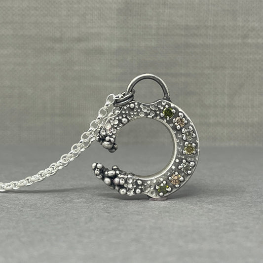 Silver Gemstone Rock Pool Necklace - Emily Lisbeth Jewellery