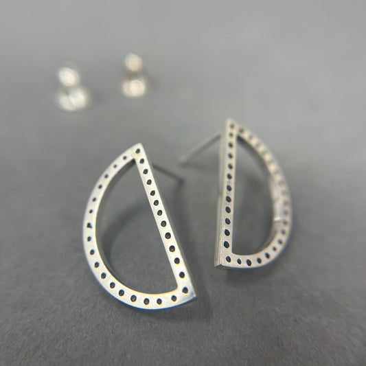 Silver Geometric Earrings - Emily Lisbeth Jewellery