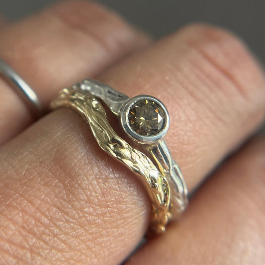 Silver Moissanite Solitaire Ring - Emily Lisbeth Jewellery