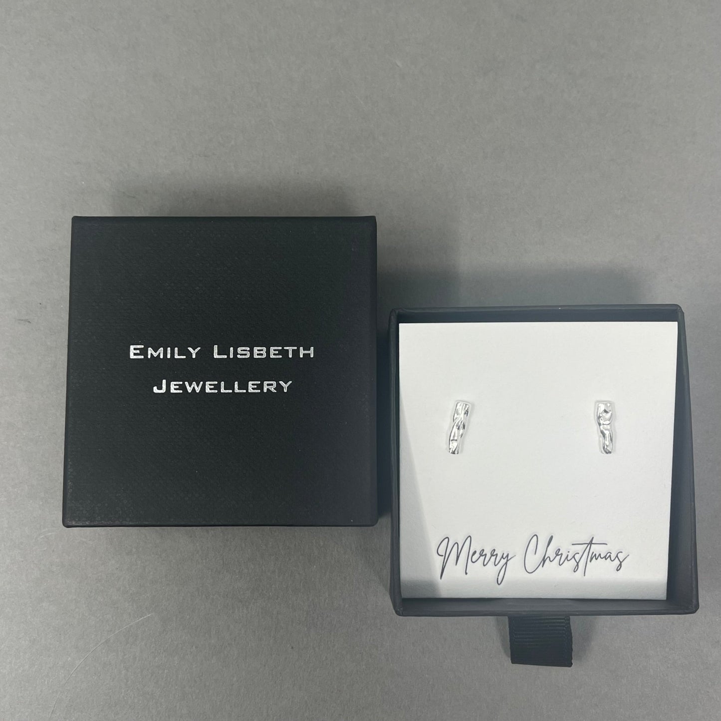 Silver Molten Bar Studs - Emily Lisbeth Jewellery