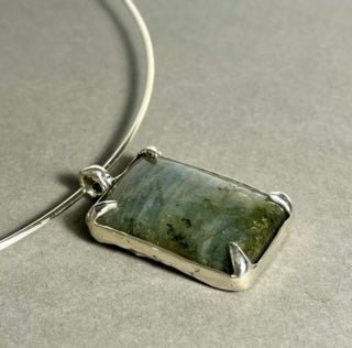 Silver Molten Labradorite Choker - Emily Lisbeth Jewellery