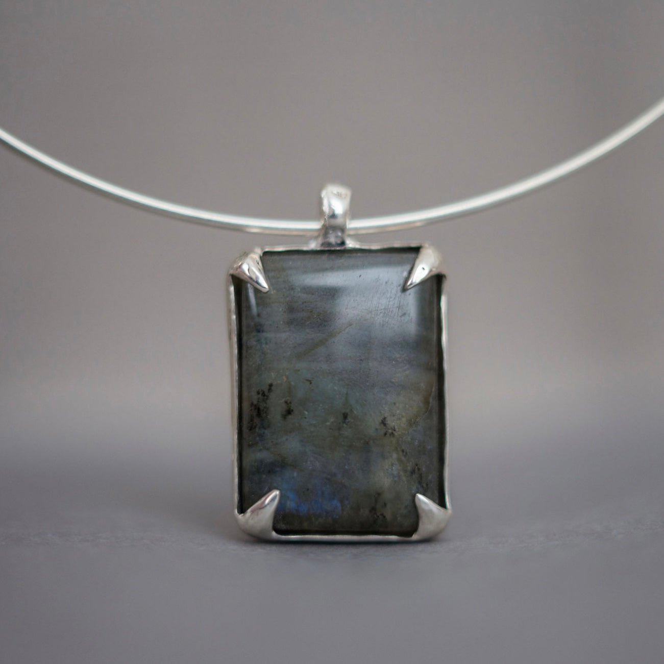 Silver Molten Labradorite Choker - Emily Lisbeth Jewellery