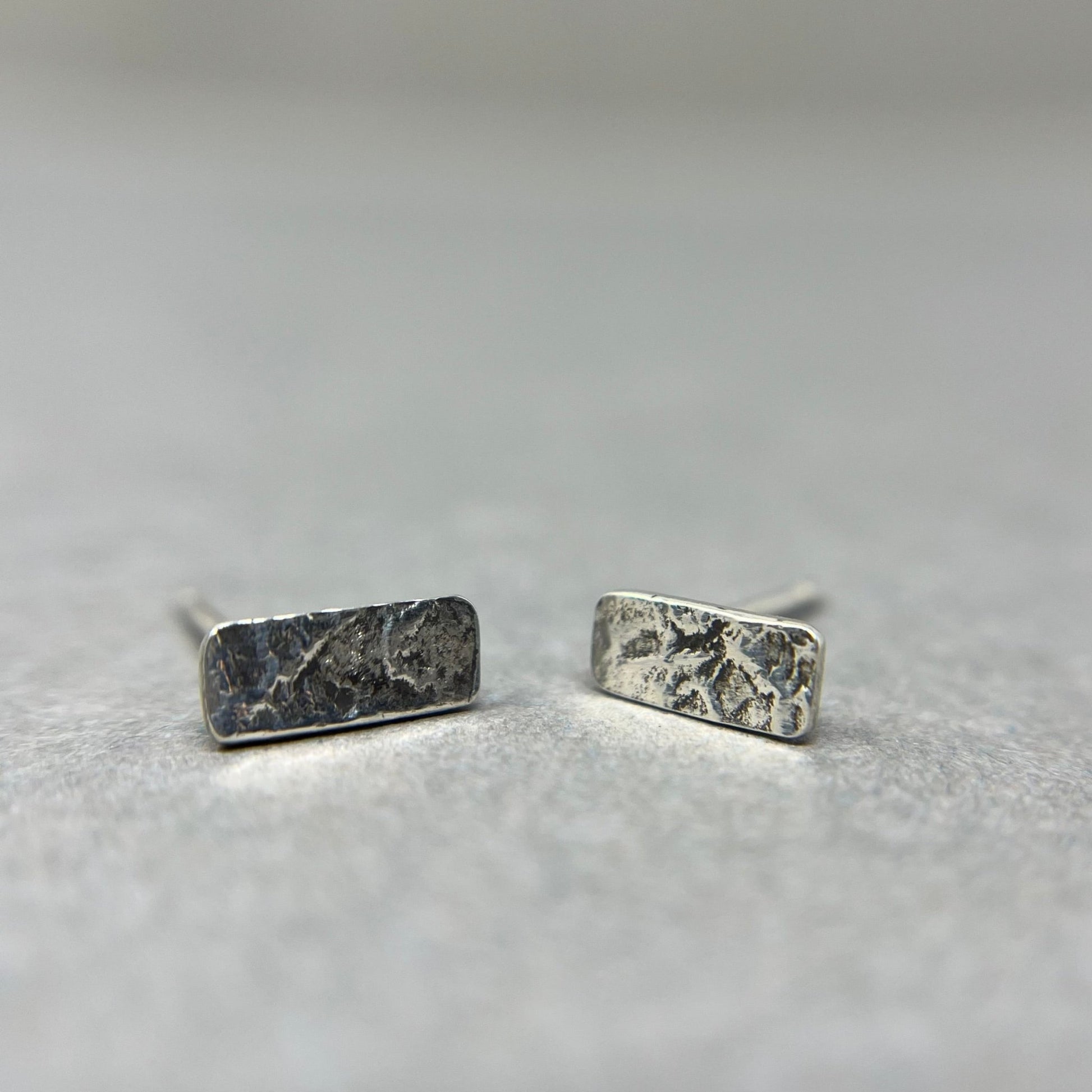 Silver Textured Studs - Emily Lisbeth Jewellery