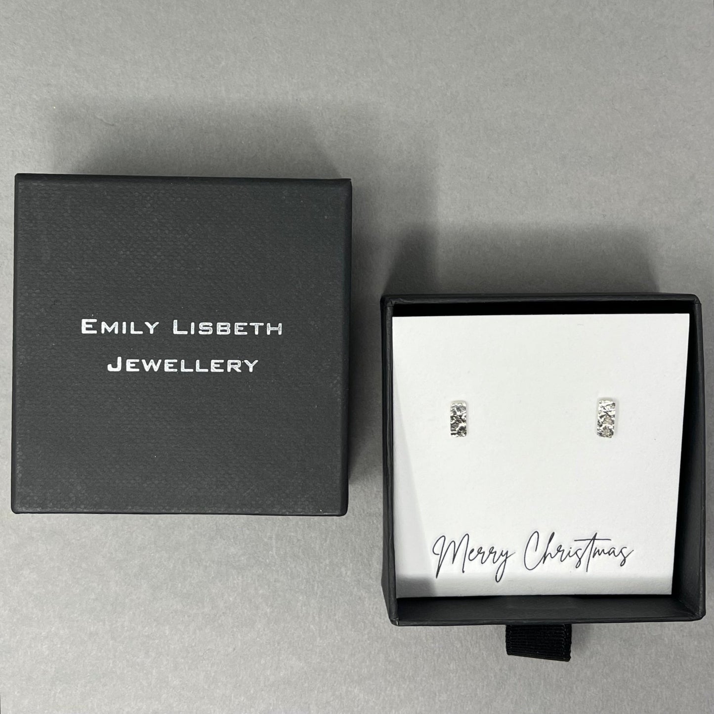 Silver Textured Studs - Emily Lisbeth Jewellery