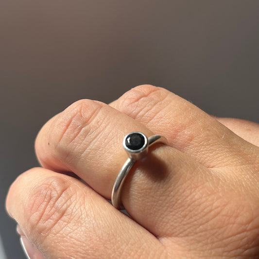 Silver Topaz Solitaire Ring - Emily Lisbeth Jewellery
