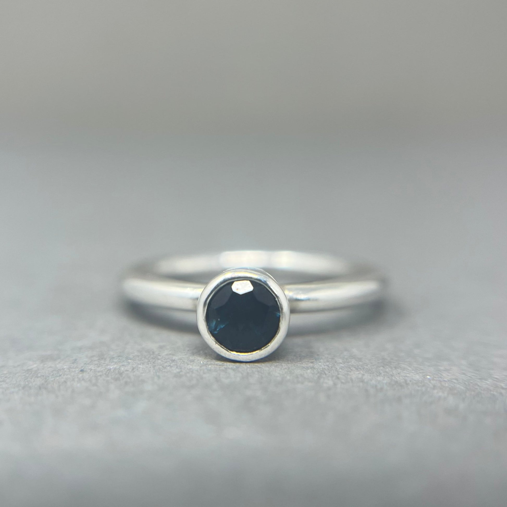 Silver Topaz Solitaire Ring - Emily Lisbeth Jewellery