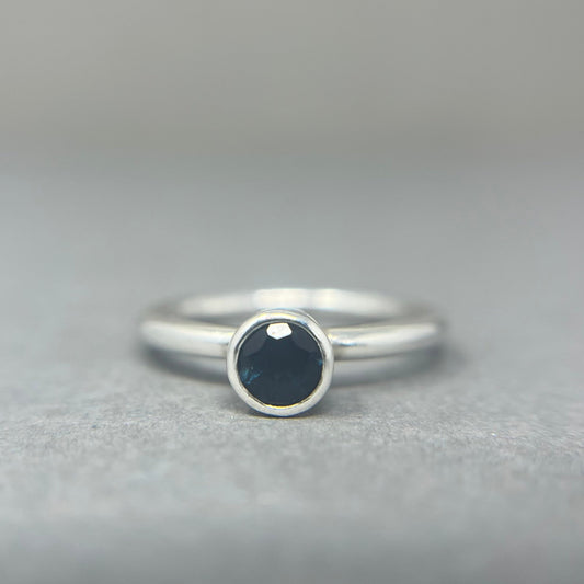 Silver Topaz Solitaire Ring - Emily Lisbeth Jewellery