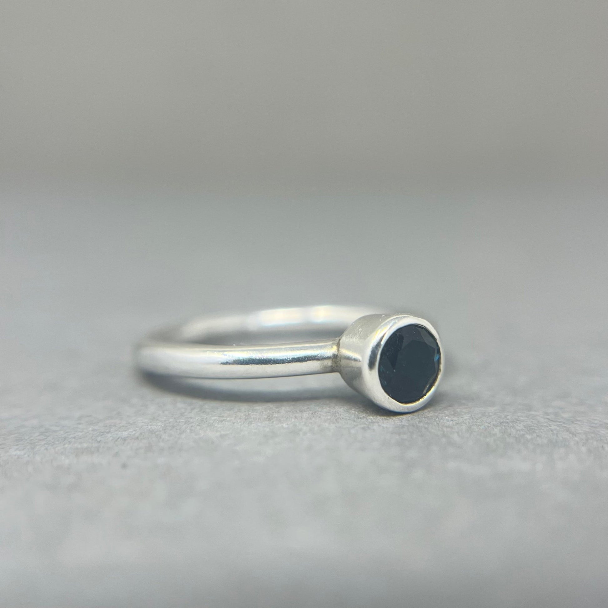 Silver Topaz Solitaire Ring - Emily Lisbeth Jewellery