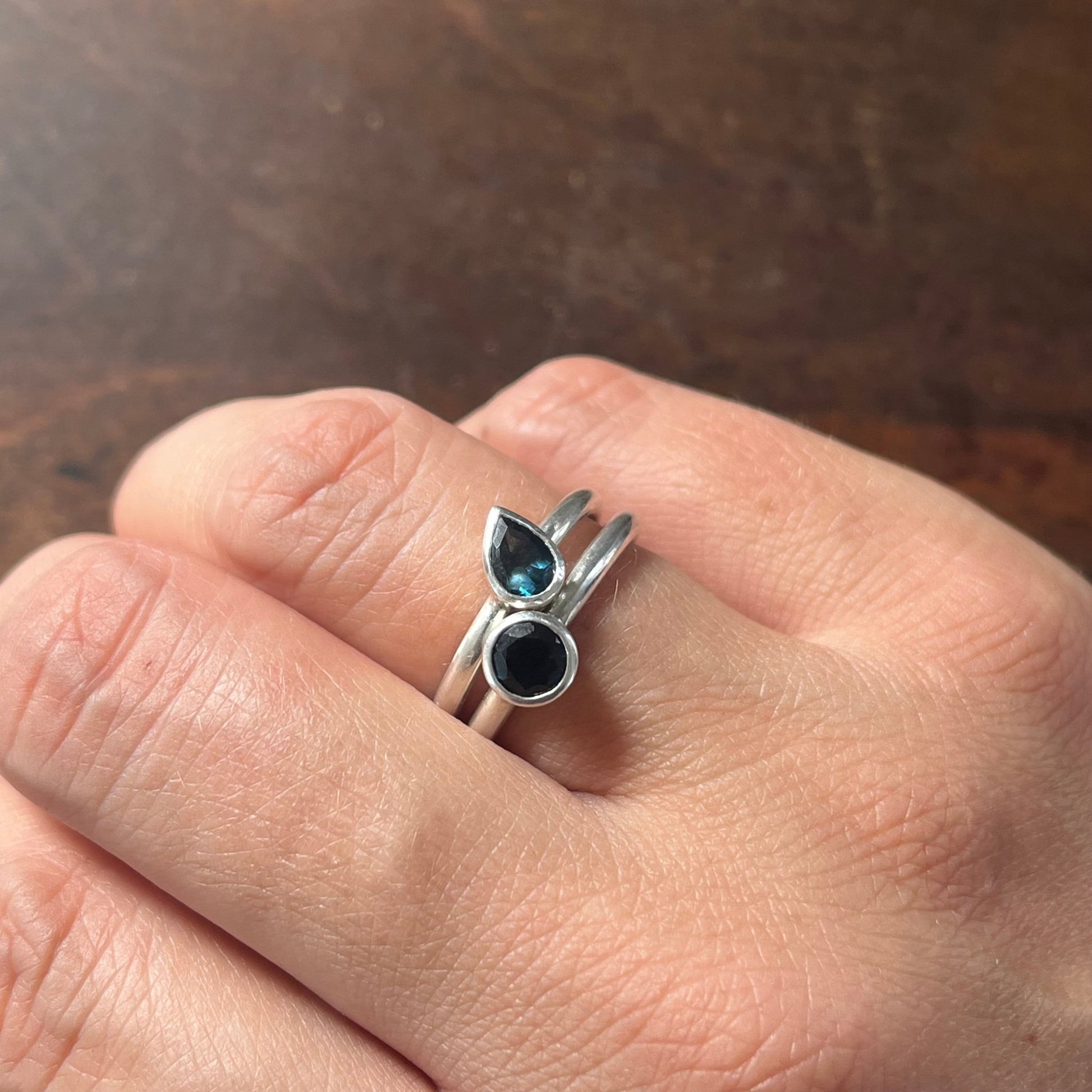 Silver Topaz Solitaire Ring - Emily Lisbeth Jewellery