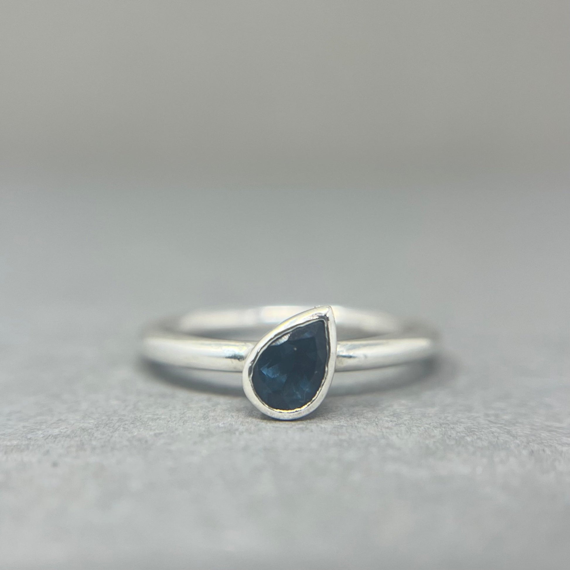 Silver Topaz Teardrop Ring - Emily Lisbeth Jewellery