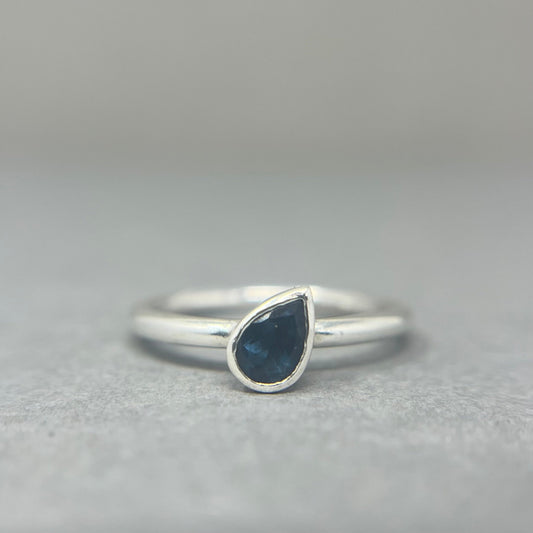 Silver Topaz Teardrop Ring - Emily Lisbeth Jewellery