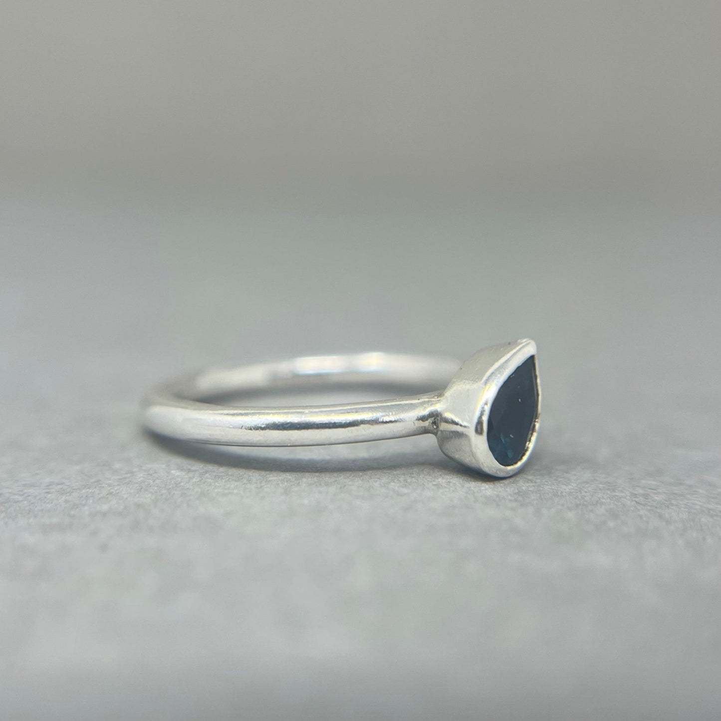 Silver Topaz Teardrop Ring - Emily Lisbeth Jewellery
