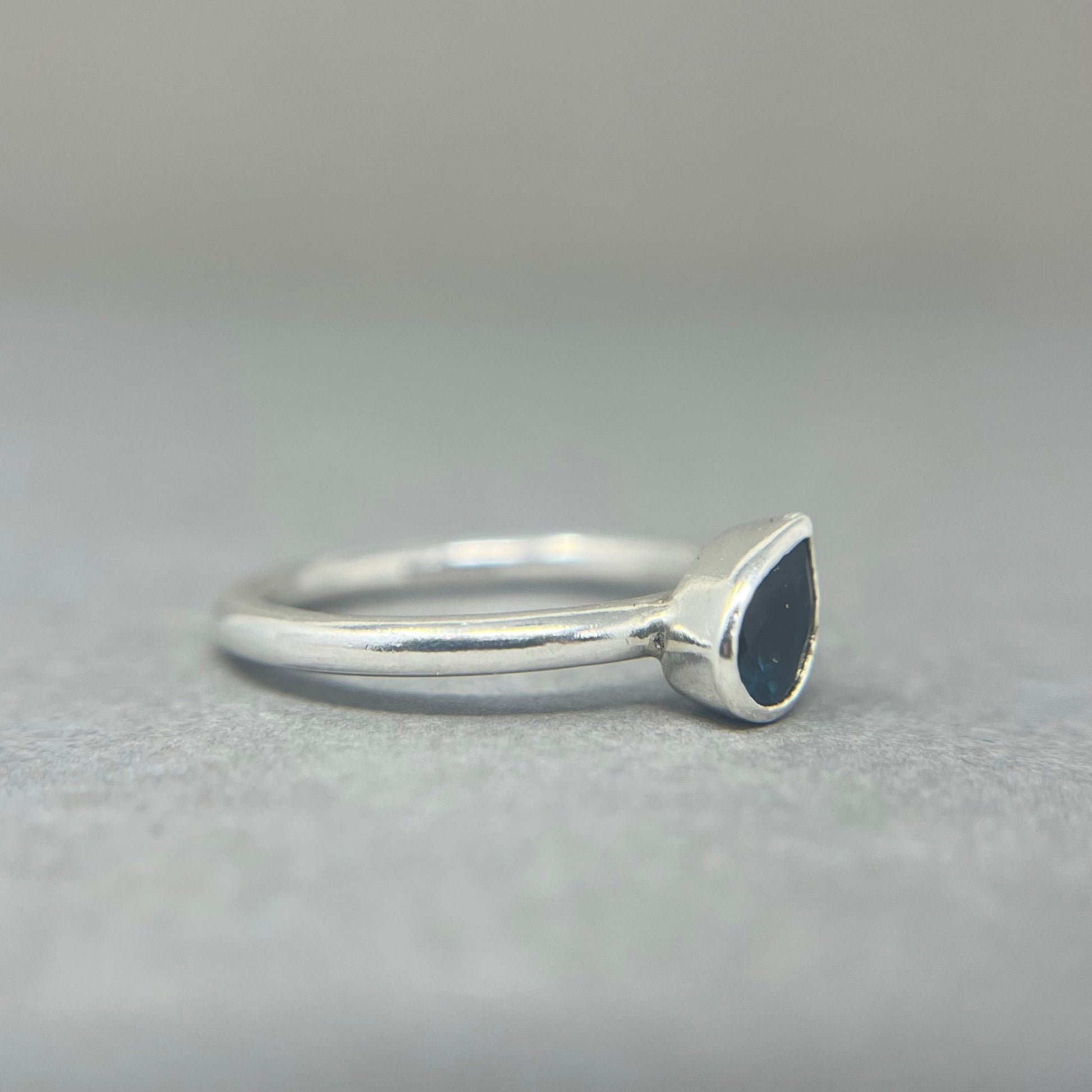 Silver Topaz Teardrop Ring - Emily Lisbeth Jewellery