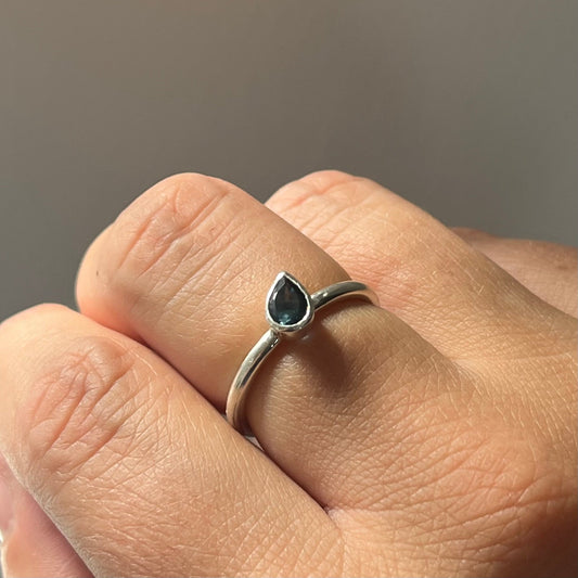 Silver Topaz Teardrop Ring - Emily Lisbeth Jewellery