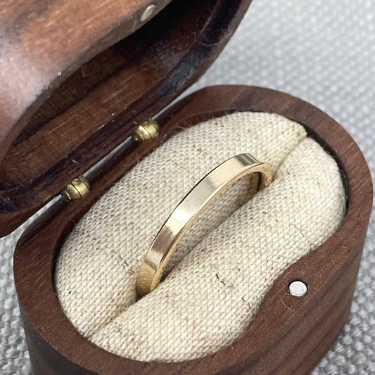 Slim Comfort Fit Gold Wedding Ring - Emily Lisbeth Jewellery