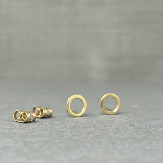 Tiny Gold Circle Studs - Emily Lisbeth Jewellery