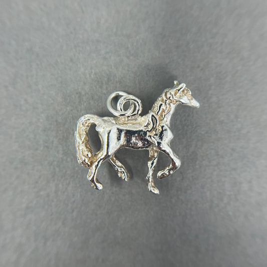Vintage 1960's Silver Horse Charm - Emily Lisbeth Jewellery