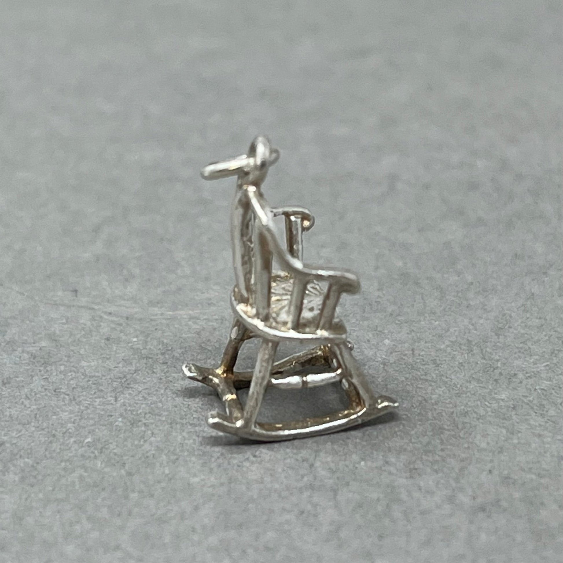 Vintage 1960's Silver Rocking Chair Charm - Emily Lisbeth Jewellery