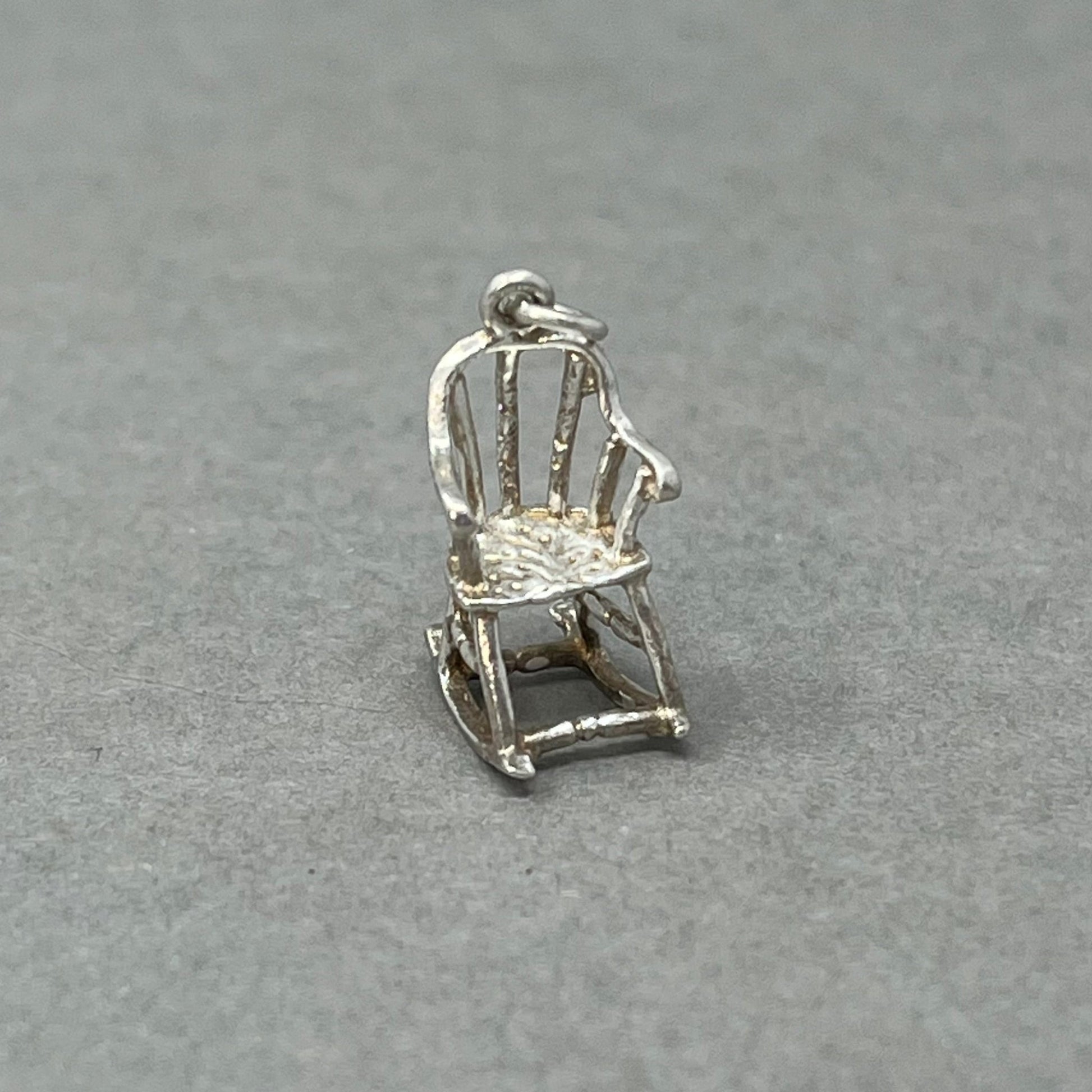 Vintage 1960's Silver Rocking Chair Charm - Emily Lisbeth Jewellery