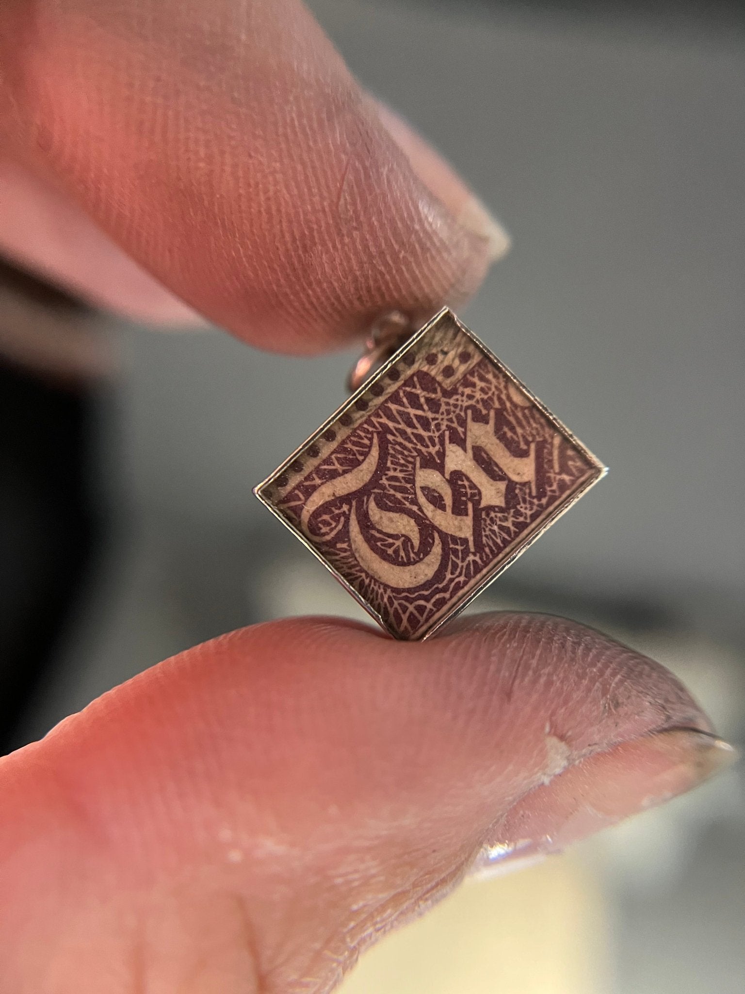 Vintage 1960's Ten Shilling Note Silver Charm - Emily Lisbeth Jewellery