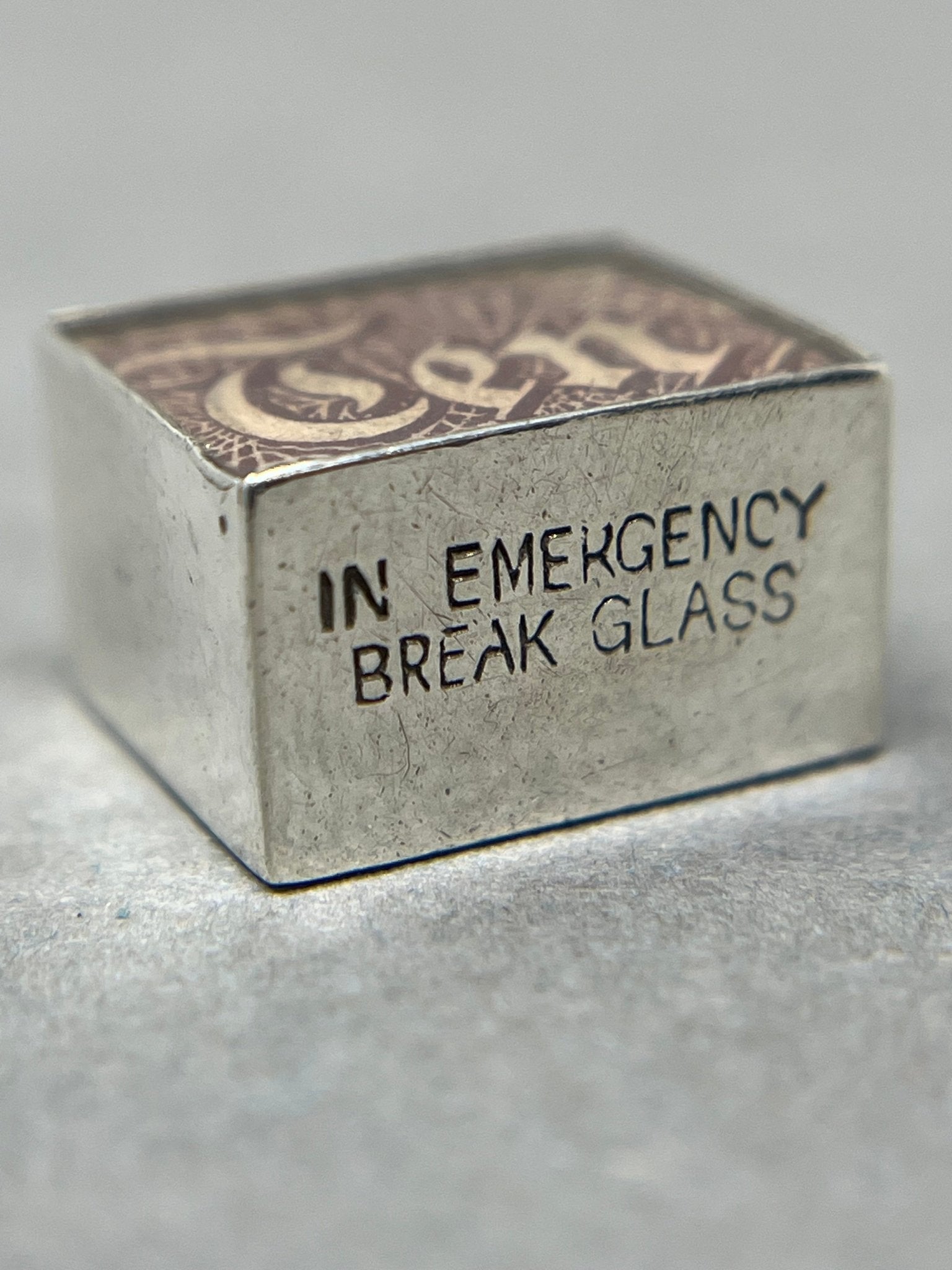 Vintage 1960's Ten Shilling Note Silver Charm - Emily Lisbeth Jewellery